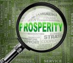 Prosperity Magnifier Indicates Investment Profits 3d Rendering Stock Photo