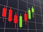 Business Candle Stick Graph Chart Of Stock Market On Black Backg Stock Photo