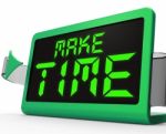 Make Time Clock Means Fit In What Matters Stock Photo