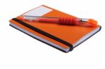 Notebook And Pen Stock Photo