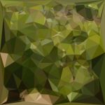 Olive Green Abstract Low Polygon Background Stock Photo