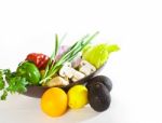 Assorted Vegetables And Fruits Stock Photo