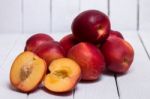 Peaches (prunus Persica Subs Nectarina) Stock Photo