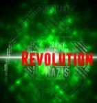 Revolution Word Means Coup D'état And Defiance Stock Photo