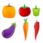 Vegetables Icons Stock Photo