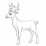 Line Drawing Of Impala -simple Line  Stock Photo