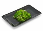 Seaweed Salad In Plate Stock Photo