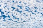 Many Little White Clouds And Blue Sky Stock Photo