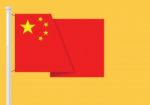 Flag Of China With Copyspace Stock Photo