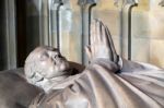 Statue Of A Bishop In Canterbury Cathedral Stock Photo
