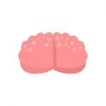 Brain Icon In Flat Style Stock Photo