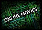 Online Movies Represents World Wide Web And Cinema Stock Photo