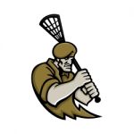 Commando Lacrosse Mascot Stock Photo