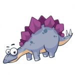 Cartoon Of Stegosaurus Dinosaur Stock Photo
