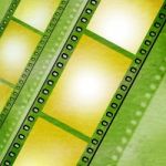Copyspace Filmstrip Shows Photographic Cinematography And Film-roll Stock Photo