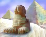 Pyramids And Sphinx Stock Photo