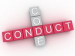 3d Image Conduct Code  Issues Concept Word Cloud Background Stock Photo