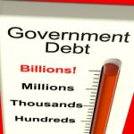 Government Debt Meter Stock Photo