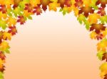 Autumn Leaves Shows Blank Space And Botanic Stock Photo