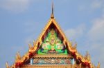 Gable Of Buddha Church For Royal King Stock Photo