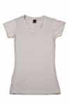 Women Gray T Shirt Stock Photo