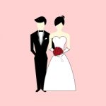  Bride And Groom Illustration Stock Photo