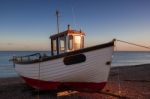 Fishing Boat On Dungeness Beach Stock Photo