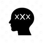 Xxx Sign On Human Head Symbol With Pattern Background  Ill Stock Photo