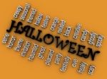 3d Imagen Halloween Concept Word Cloud Background Stock Photo