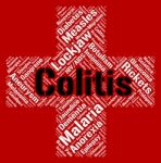 Colitis Word Represents Inflammatory Bowel Disease And Ailments Stock Photo
