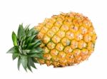 Yellow Pineapple Isolated Stock Photo