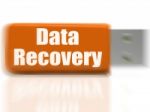 Data Recovery Usb Drive Means Safe Files Transfer Or Data Recove Stock Photo