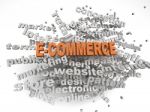 3d Image E-commerce  Issues Concept Word Cloud Background Stock Photo