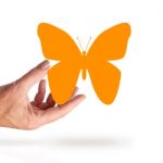 Hand Butterfly Stock Photo