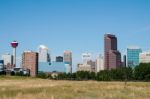 Skyline In Calgary Canada Stock Photo