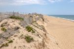 Sand Dunes Shoreline Stock Photo
