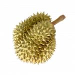 Durian Fruit On White Background Stock Photo