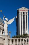 Las Vegas, Nevada/usa - August 1 ; View At Sunrise Of Angel Play Stock Photo