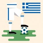 Greece National Soccer Kits Stock Photo