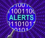 Internet Alerts Shows Web Site And Alarm Stock Photo