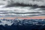 View Of The Alps From Monte Bianco Stock Photo
