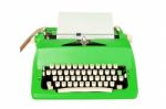 Vintage Typewriter Isolated Stock Photo