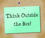 Think Outside Box Represents Change Differently And Ideas Stock Photo