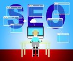 Seo Marketing Shows Search Engine 3d Illustration Stock Photo
