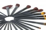 Make Up Brushes Set Stock Photo