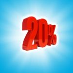 20 Percent Sign Stock Photo