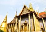 Wat Phra Kaew Tourism Travel In Bangkok , Thailand Stock Photo