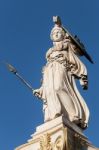 Marble Athena Statue Stock Photo