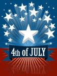The Fourth Of July Banner Stock Photo