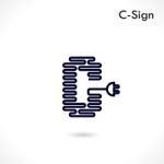 Creative C- Letter Icon Abstract Logo Design  Template Stock Photo